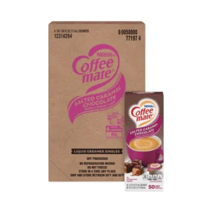 Coffee mate - Liquid Coffee Creamer, Salted Caramel Chocolate, 0.38 oz Mini Cups, 50/Box, 4 Boxes/Carton, 200 Total/Carton